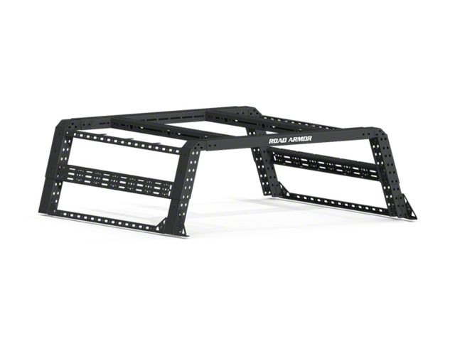 Road Armor TRECK Overland Adjustable Bed Rack System; Textured Black (07-24 Tundra w/ 5-1/2-Foot & 6-1/2-Foot Bed)