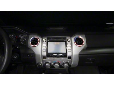 A/C Vent Ring Cap Accent Trim; American Flag Edition (14-21 Tundra)