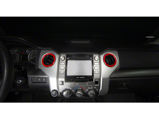 A/C Vent Ring Cap Accent Trim; Gloss TRD Red (14-21 Tundra)
