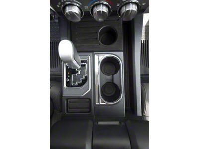 Center Console Shifter Accent Trim; Charcoal Silver (14-21 Tundra)