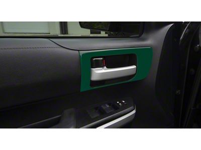 Front Door Handle Accent Trim; Army Green (14-21 Tundra w/o Memory Seat Button)