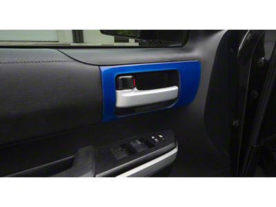 Front Door Handle Accent Trim; Blazing Blue (14-21 Tundra w/o Memory Seat Button)
