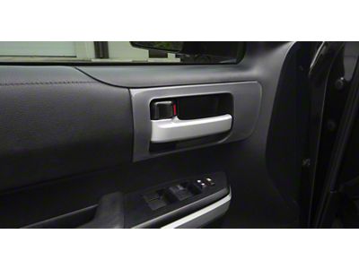 Front Door Handle Accent Trim; Charcoal Silver (14-21 Tundra w/o Memory Seat Button)