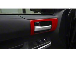 Front Door Handle Accent Trim; Gloss TRD Red (14-21 Tundra w/o Memory Seat Button)