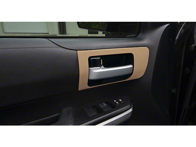 Front Door Handle Accent Trim; Quicksand Tan (14-21 Tundra w/o Memory Seat Button)