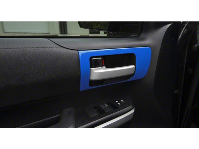 Front Door Handle Accent Trim; Voodoo Blue (14-21 Tundra w/o Memory Seat Button)