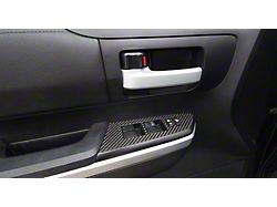 Front Door Switch Panel Accent Trim; Raw Carbon Fiber (14-21 Tundra)