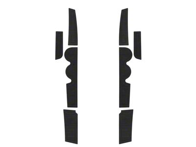 Front Side Door Pocket Foam Inserts; Black/Black (07-21 Tundra)