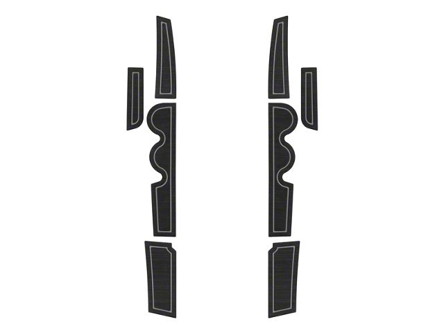 Front Side Door Pocket Foam Inserts; Black/Gray (07-21 Tundra)
