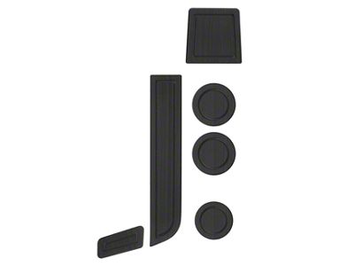 Interior Cup Holder Foam Inserts; Black/Black (07-13 Tundra w/ Bucket Seats)