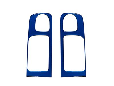 Rear Door Handle Accent Trim; Blazing Blue (14-21 Tundra CrewMax)