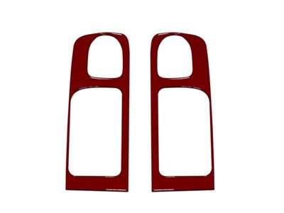 Rear Door Handle Accent Trim; Gloss TRD Red (14-21 Tundra CrewMax)