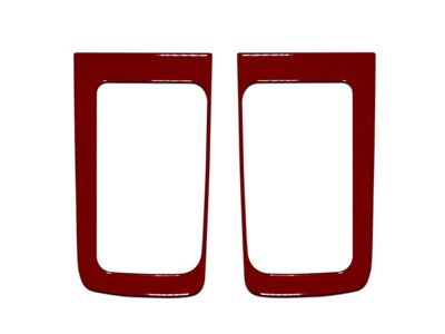 Rear Door Handle Accent Trim; Gloss TRD Red (14-21 Tundra Double Cab)