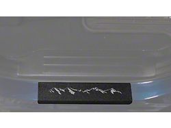 Rear Door Sill Protection with Mountain Logo; Textured Black (07-21 Tundra Double Cab)