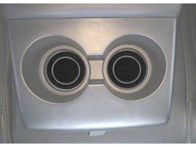 Rear Fold Down Seat Cup Holder Foam Inserts; Black/Gray (07-21 Tundra)