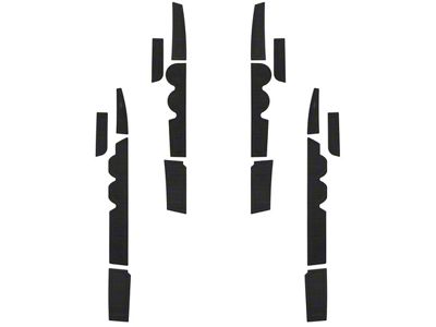 Side Door Pocket Foam Inserts; Black/Black (07-21 Tundra CrewMax)