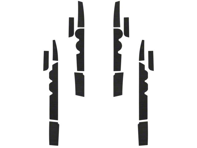 Side Door Pocket Foam Inserts; Black/Black (07-21 Tundra CrewMax)