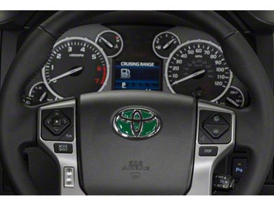 Steering Wheel Emblem Inserts; Army Green (07-21 Tundra)
