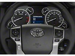 Steering Wheel Emblem Inserts; Charcoal Silver (07-21 Tundra)