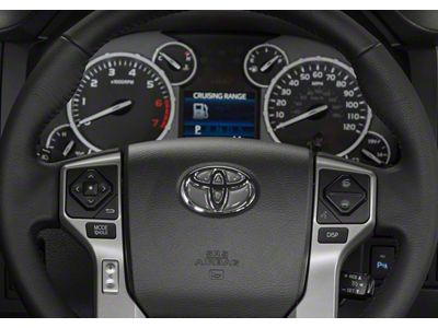 Steering Wheel Emblem Inserts; Charcoal Silver (07-21 Tundra)