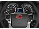 Steering Wheel Emblem Inserts; Gloss TRD Red (07-21 Tundra)