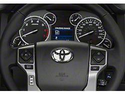 Steering Wheel Emblem Inserts; Gloss White (07-21 Tundra)