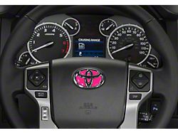 Steering Wheel Emblem Inserts; Hot Pink (07-21 Tundra)