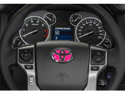 Steering Wheel Emblem Inserts; Hot Pink (07-21 Tundra)