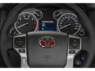 Steering Wheel Emblem Inserts; Ruby Red (07-21 Tundra)