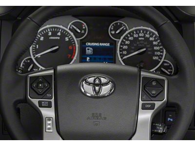 Steering Wheel Emblem Inserts; Turbo Silver (07-21 Tundra)