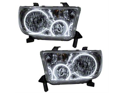 Oracle OE Style Headlights with LED Halo; Chrome Housing; Clear Lens (07-13 Tundra)