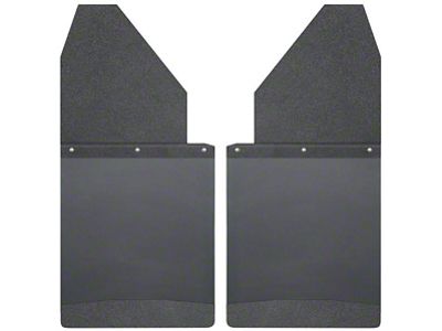 14-Inch Wide KickBack Mud Flaps; Front or Rear; Textured Black Top and Weight (Universal; Some Adaptation May Be Required)