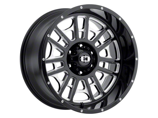 Vision Off-Road Widow Gloss Black Milled 5-Lug Wheel; 20x9; 12mm Offset (14-21 Tundra)