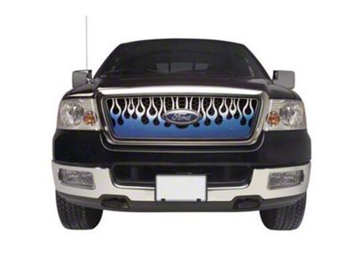 Putco Flaming Inferno Upper Overlay Grille; Blue (07-09 Tundra)