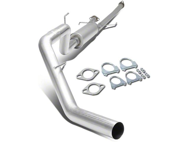 Muffler Catback Exhaust System; Single Tip; Stainless Steel (09-17 4.6L, 5.7L Tundra)