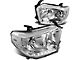 Factory Style Headights with Clear Corner Lights; Chrome Housing; Clear Lens (14-17 Tundra)