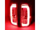C-Tube LED Tail Lights; Chrome Housing; Red Lens (14-18 Tundra)