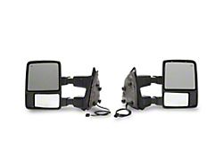 Towing Mirror; Powered; Heated; Amber LED Signal; Black; Pair (07-16 Tundra)