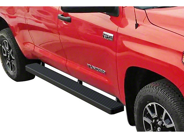 4-Inch iStep Running Boards; Black (07-21 Tundra Double Cab)