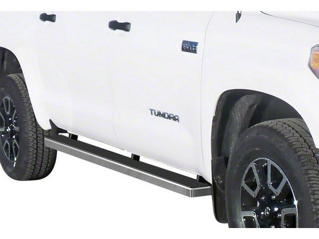 4-Inch iStep Running Boards; Hairline Silver (07-21 Tundra CrewMax)