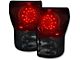LED Tail Lights; Chrome Housing; Dark Red Smoked Lens (07-13 Tundra)