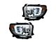 OLED Halo DRL Projector Headlights; Chrome Housing; Clear Lens (14-21 Tundra w/ Factory Halogen Headlights)