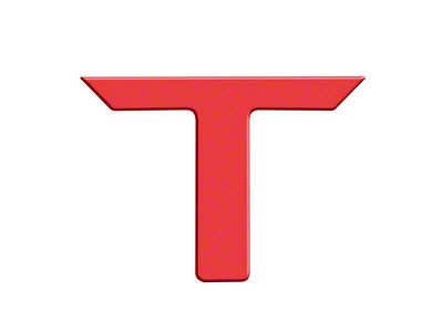 Raised Logo Acrylic Emblem Tailgate Inserts; Red (14-21 Tundra)