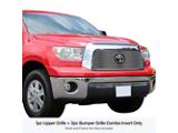 Stainless Steel Billet Upper and Lower Grille Overlay with Emblem Hole; Polished (07-09 Tundra)