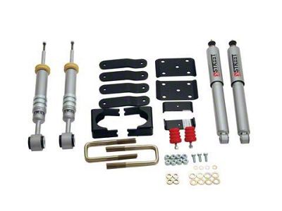 Belltech Lowering Kit with Street Performance Shocks; +2 to -2-Inch Front / 4-Inch Rear (07-21 V8 Tundra, Excluding TRD)