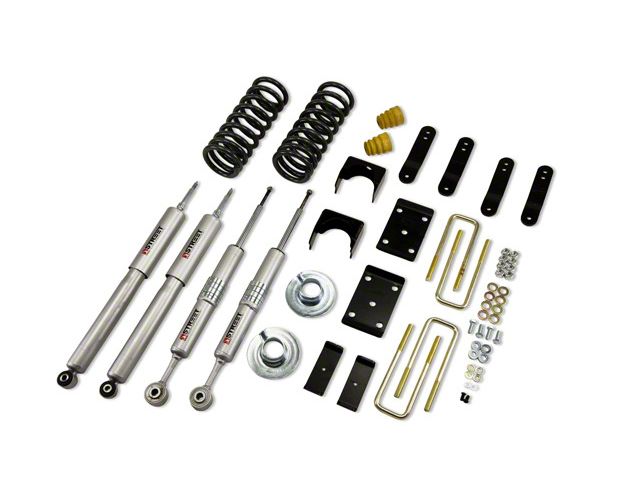 Belltech Lowering Kit with Street Performance Shocks; 2-Inch Front / 4-Inch Rear (07-21 V8 Tundra, Excluding TRD)