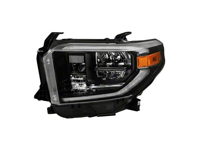 OE Style Headlights; Black Housing; Clear Lens; Driver Side (18-21 Tundra w/ Factory LED Headlights)