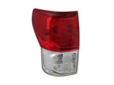 OE Style Tail Light; Chrome Housing; Red/Clear Lens; Driver Side (10-13 Tundra)