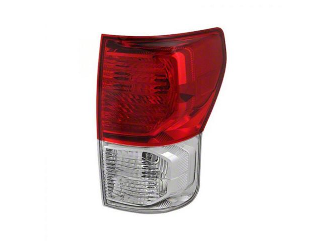 OE Style Tail Light; Chrome Housing; Red/Clear Lens; Passenger Side (10-13 Tundra)