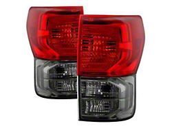 OE Style Tail Lights; Chrome Housing; Red Smoked Lens (07-13 Tundra)